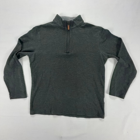 Mizzen+Main Other - Mizzen‎ & Main Mens Gray Quarter Zip Pullover Sweater Small Cotton Blend Knit